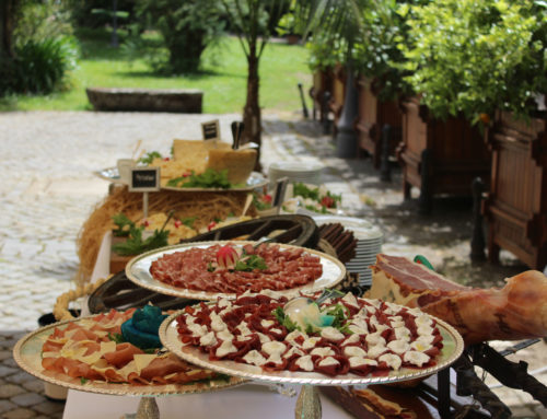 Buffet and table settings