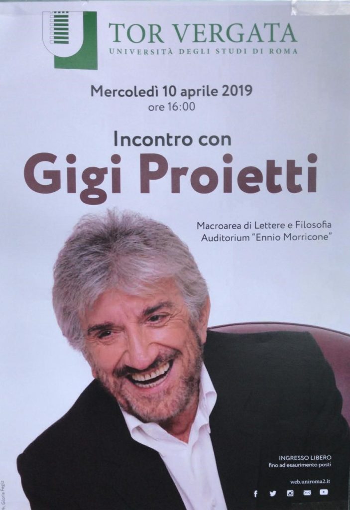 Incontro con Gigi Proietti - Università Tor Vergata Aprile 2019