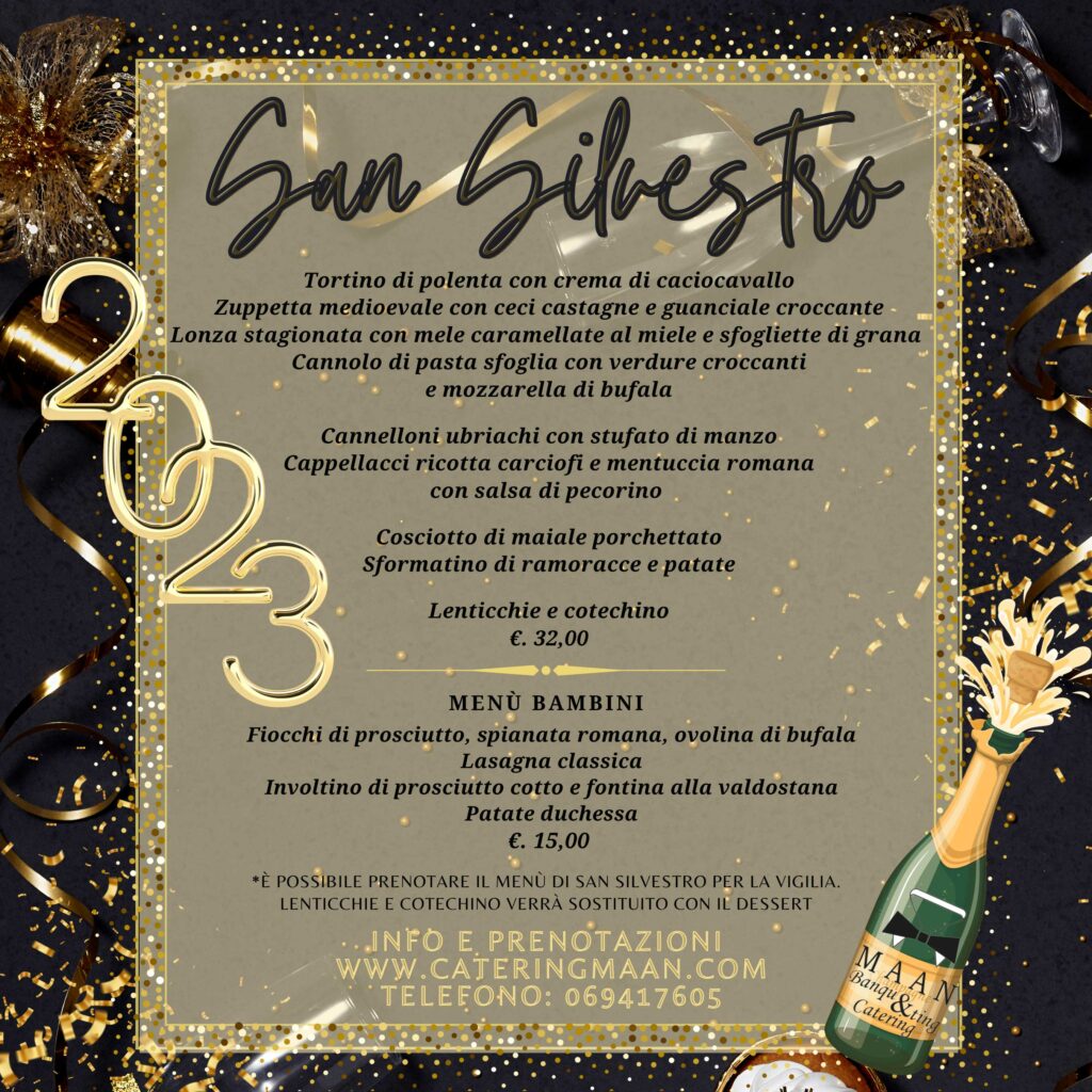 Menu Capodanno 2023